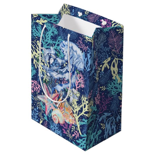 Quallen Mittlere Geschenktüte (Rückseite Schrägansicht)