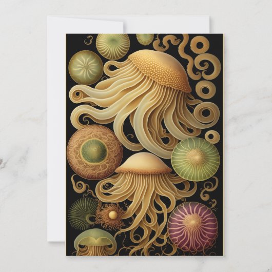 Quallen | Modernes Haeckel Gruß Karte (Vorderseite)