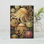 Quallen | Modernes Haeckel Gruß Karte (Stehend Vorderseite)