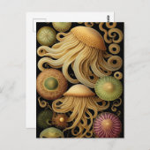 Quallen | Modernes Haeckel Postkarte (Vorne/Hinten)