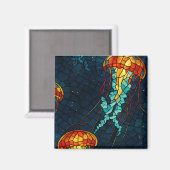 Quallen-Mosaik Magnet (Vorderseite/Rückseite)