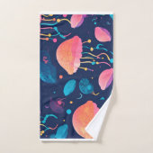 Quallen Mosaik Personalisiertes Muster Badhandtuch Set (Handtuch)