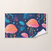 Quallen Mosaik Personalisiertes Muster Badhandtuch Set (Handtuch)