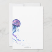 Quallen Ocean Beach unter der Sea Baby Dusche Dankeskarte (Rückseite)