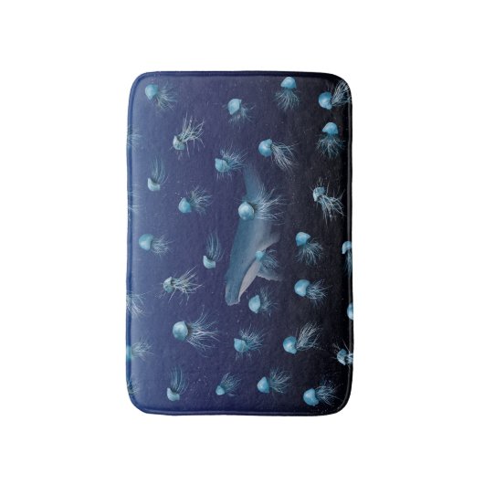 Quallen-Ocean-Muster Badematte (Vorderseite Vertikal)