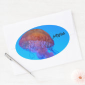 Quallen Ovaler Aufkleber (Umschlag)