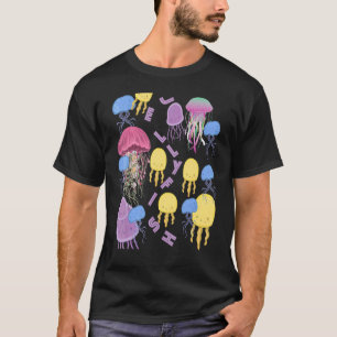 Quallen Ozeanleben Unterwasser Meeres Tauchen Fisc T-Shirt