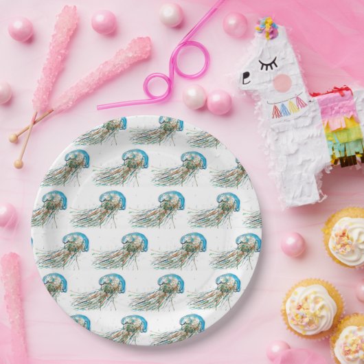 Quallen Pappteller (Party)