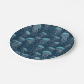 Quallen Pappteller (Schrägansicht)