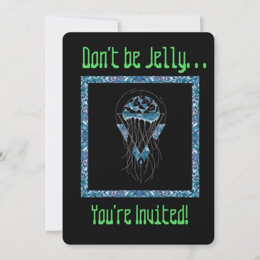 Quallen-Party Einladung für Geburtstag oder (Vorderseite)