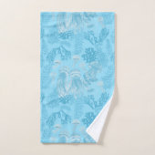 Quallen Pastellblau Badhandtuch Set (Handtuch)