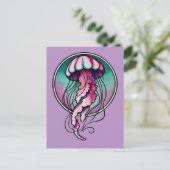 Quallen Postkarte (Stehend Vorderseite)