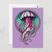 Quallen Postkarte (Vorne/Hinten)