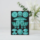 Quallen Postkarte (Stehend Vorderseite)