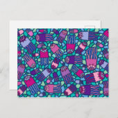 Quallen Postkarte (Vorne/Hinten)