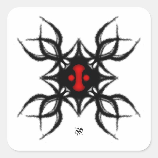 Quallen Quadratischer Aufkleber (Vorderseite)