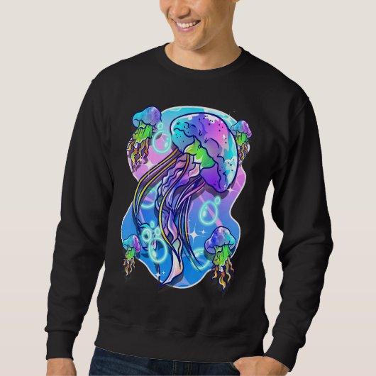 Quallen Retro Marine Life Quallyfish Sweatshirt (Vorderseite)