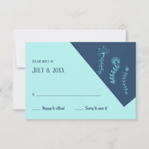 Quallen-RSVP-Karten RSVP Karte