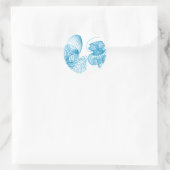 Quallen Runder Aufkleber (Tasche)