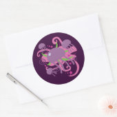 Quallen Runder Aufkleber (Umschlag)