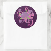 Quallen Runder Aufkleber (Tasche)