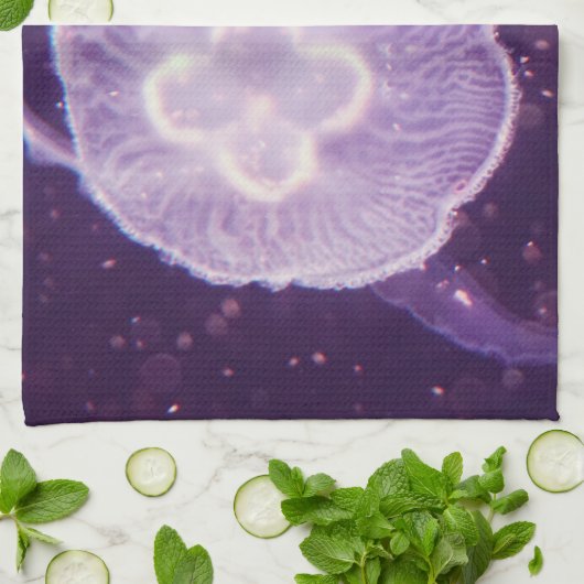 Quallen schwimmen geschirrtuch (Gefaltet)