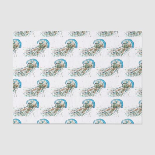 Quallen Seidenpapier (Vorderseite)