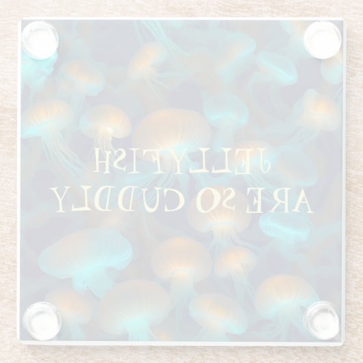 Quallen sind so süß glasuntersetzer (Rückseite)