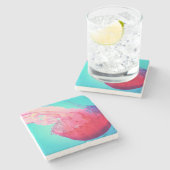 Quallen Steinuntersetzer (Seitenansicht)