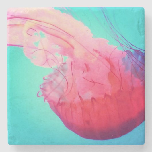 Quallen Steinuntersetzer (Vorderseite)