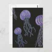 Quallen-Strom-Postkarte Postkarte (Vorne/Hinten)