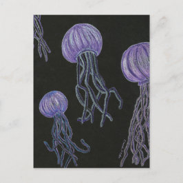 Quallen-Strom-Postkarte Postkarte