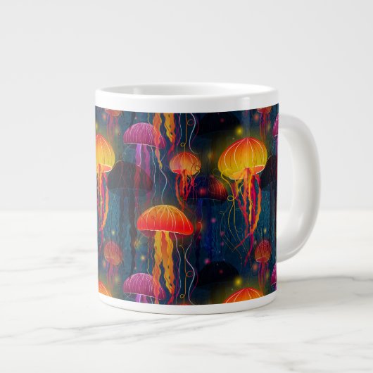 Quallen-Tanz Jumbo-Tasse (Vorderseite Rechts)