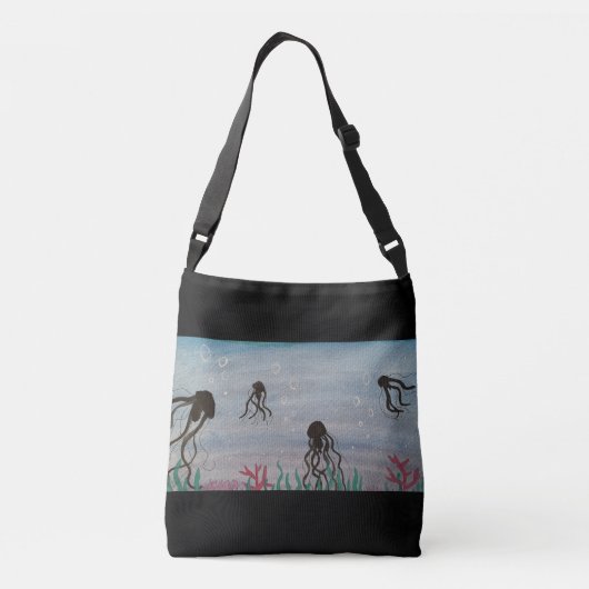 Quallen Tragetaschen Mit Langen Trägern (Rückseite)