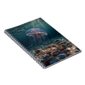 Quallen über Seashell Seabing-Notebook Notizblock (Rechte Seite)
