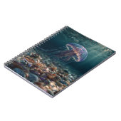 Quallen über Seashell Seabing-Notebook Notizblock (Linke Seite)