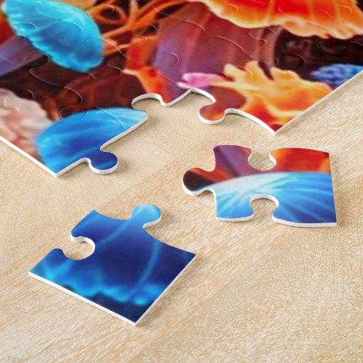 Quallen und buntes Korallenriff Puzzle (Seite)