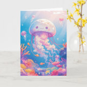 Quallen- und Korallenwunder Karte (Gelbe Blume)