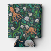 Quallen- und Kraken-Muster Dosenkühler (Vorderseite)