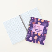 Quallen und Muscheln im Meer lila Notizblock (Innenseite)