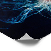 Quallen Unterwasser - Dunkles Licht Poster (Ecke)