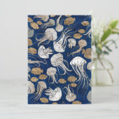 Quallen-Unterwassermuster Feiertagskarte (Stehend Vorderseite)