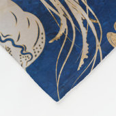 Quallen-Unterwassermuster Fleecedecke (Ecke)