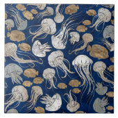 Quallen-Unterwassermuster Fliese (Vorderseite)