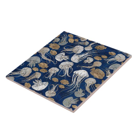 Quallen-Unterwassermuster Fliese (Seite)