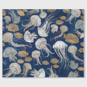 Quallen-Unterwassermuster Geschenkpapier (Flach)