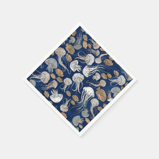 Quallen-Unterwassermuster Serviette (Ecke)