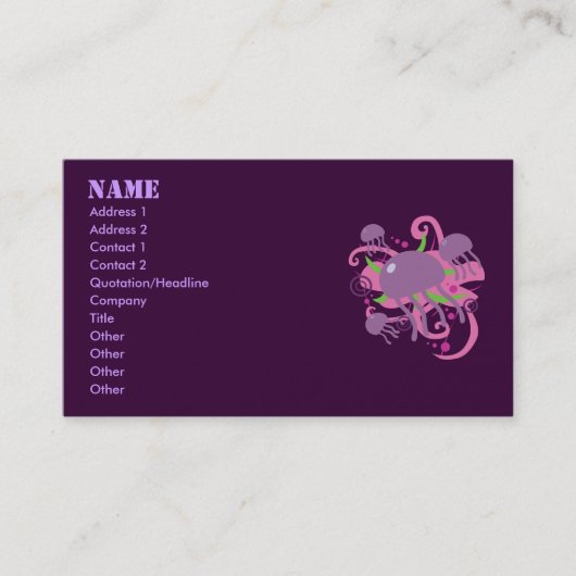 Quallen Visitenkarte (Vorderseite)