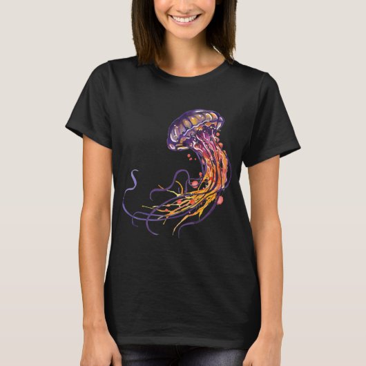Quallen-Wasserfarbe T-Shirt (Vorderseite)