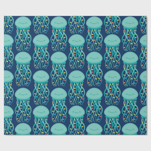 Quallen Weihnachten Große Print Geschenkpapier (Flach)